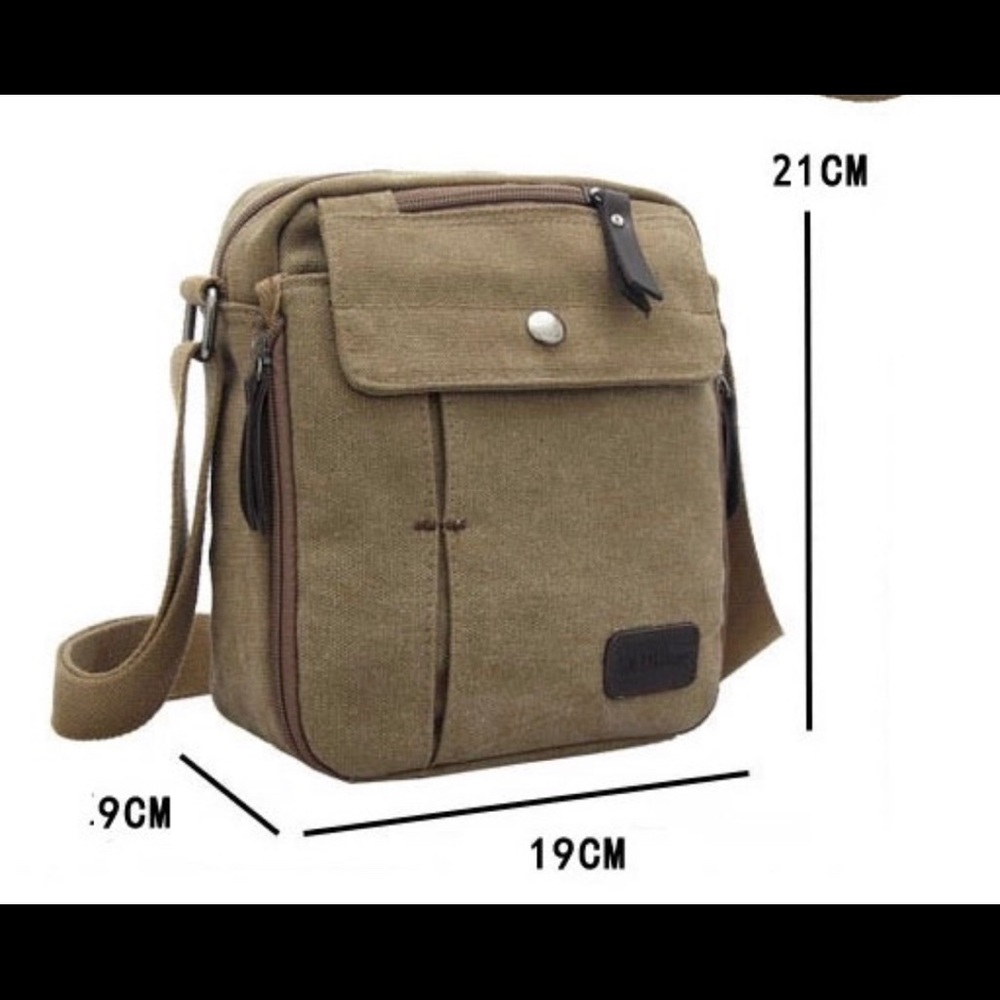 Small Canvas Messenger Bag